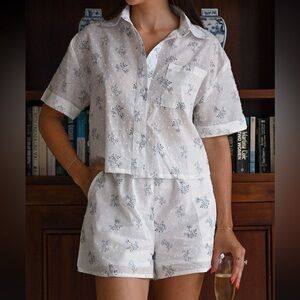 YELLOW THE LABEL - Rosy Collared Shorts Set — Baby's Breath